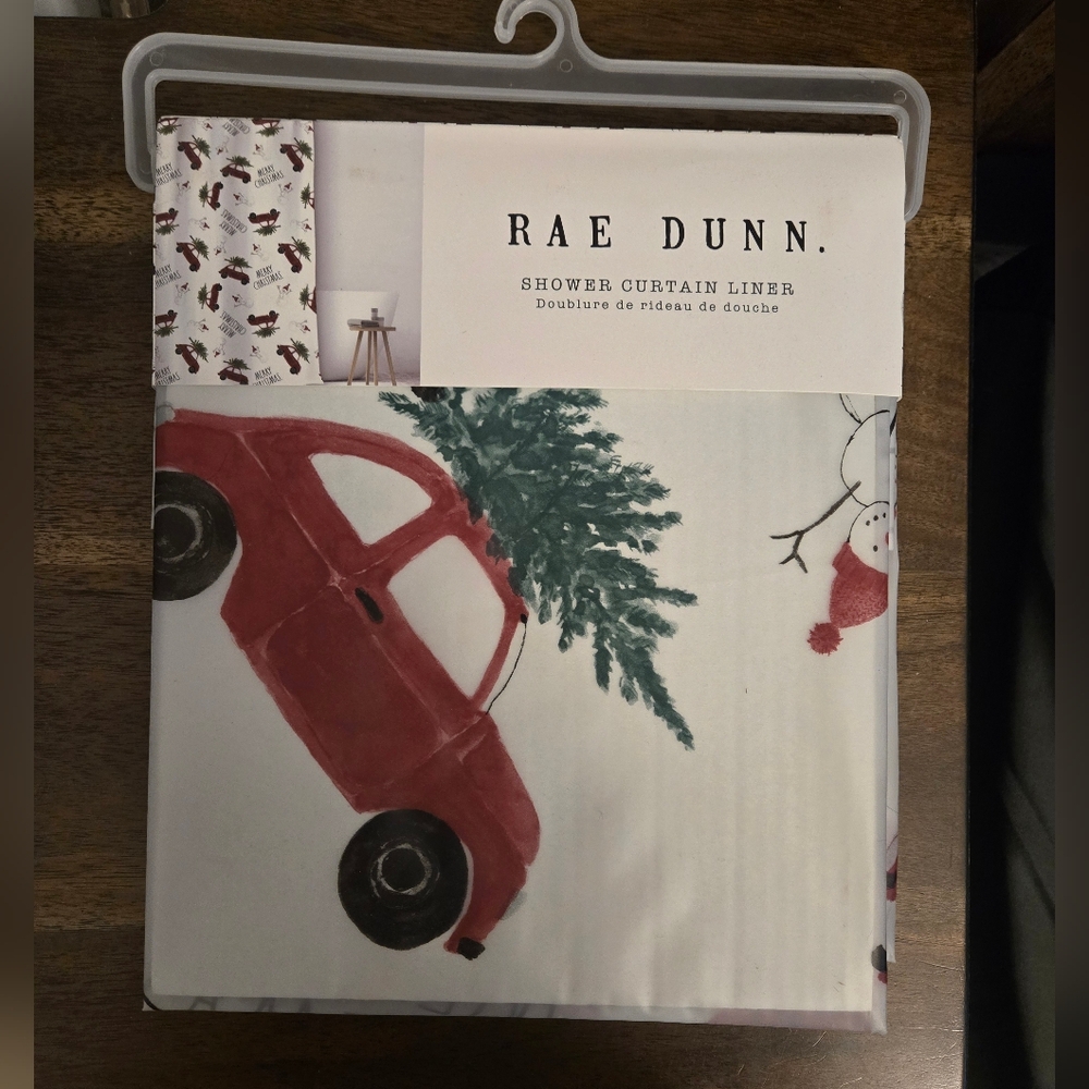 New with tags Rae Dunn christmas shower curtian